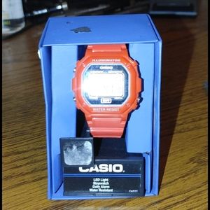Red Casio watch